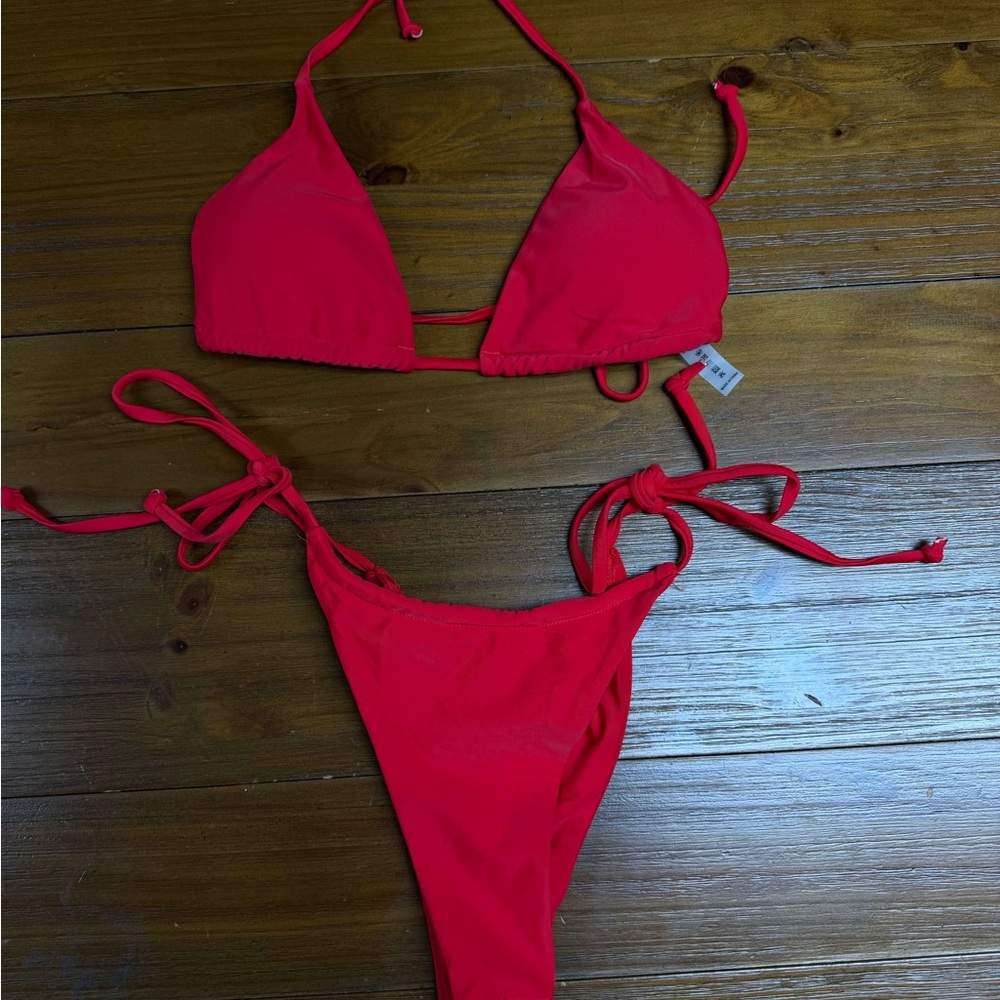 Vibrant Red Bikini Set